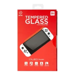 FR-TEC CRISTAL TEMPLADO SWITCH OLED - PROTECTOR DE PANTALLA TRANSPARENTE - ANTI-ARAÑAZOS Y ANTI-ROTURAS - SENSIBLE AL TACTO - MODELO OLED - COLOR TRANSPARENTE