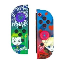 FR-TEC JOKER & HARLEY QUINN PACK PARA MANDO NINTENDO SWITCH DE CARCASA RIGIDA + GRIPS - MEJORA EL AGARRE Y LA SENSACION DE TACTO
