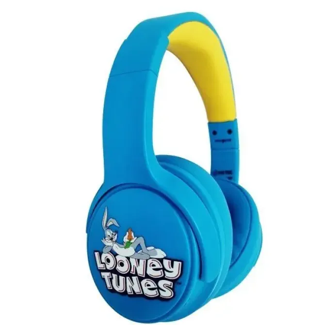 FR-TEC LOONEY TUNES AURICULARES GAMING BLUETOOTH CON MICROFONO INTEGRADO - LIMITACION DE 85DB - DIADEMA AJUSTABLE - ALMOHADILLAS ACOLCHADAS - COLOR AZUL/AMARILLO