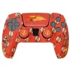 FR-TEC SET DE SILICONA Y GRIPS DE FLASH PARA DUALSENSE - FUNDA LISA Y ATERCIOPELADA - AGARRE MEJORADO CON LOGO EN RELIEVE - PROTECCION Y PERSONALIZACION DEL TOUCHPAD - COLOR ROJO