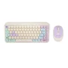 FR-TEC TANOOKI COZY PACK DE TECLADO INALAMBRICO BLUETOOTH Y 2.4GHZ + RATON INALAMBRICO BLUETOOTH Y 2.4GHZ 1600DPI, 3 BOTONES, USO AMBIDIESTRO - PEGATINAS INCLUIDAS - COLORES PASTEL