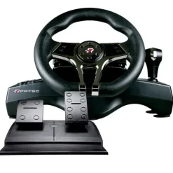FR-TEC VOLANTE HURRICANE WHEEL MKII COMPATIBLE CON PC, PS4, PS3 Y SWITCH - VOLANTE CON LEVAS Y CAMBIO SECUENCIAL - PEDALES DE FRENO Y ACELERACION - BOTONES CONFIGURABLES - EFECTO VIBRACION - 3 MODOS D