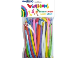 GLOBO 100% LATEX BIODEGRADABLE PARA MODELAR FIGURAS COLORES SURTIDOS BLISTER DE 50 UNIDADES