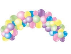 GLOBO 100% LATEX BIODEGRADABLE GUINARLDA ARCO LIGHT 55 UNIDADES COLORES PASTEL