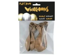 GLOBO 100% LATEX BIODEGRADABLE ORO ROSA MEDIANOCHE BLISTER DE 6 UNIDADES