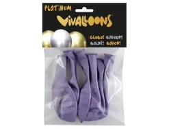 GLOBO 100% LATEX BIODEGRADABLE LILA BLISTER DE 6 UNIDADES