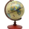 GLOBO TERRAQUEO VERDE BASE MADERA D:1