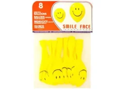 GLOBOS CARA SONRIENTE BOLSA DE 8
