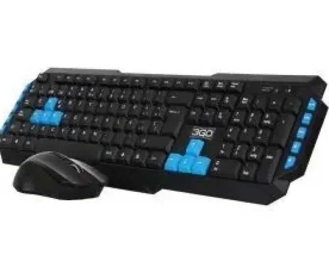 3GO DRILE PACK INALAMBRICO USB TECLADO MULTIMEDIA + RATON 1000DPI 3 BOTONES - USO AMBIDIESTRO - COLOR NEGRO