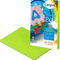 GOMA EVA A4 CAMPUS COLLEGE 2MM COLOR VERDE