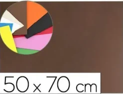 GOMA EVA LIDERPAPEL 50X70CM 60G/M2 ESPESOR 1.5MM MARRON