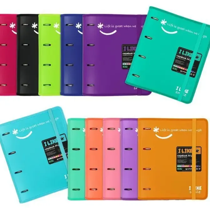 GRAFOPLAS CARPEBLOC NEGRO 4 ANILLAS 35MM 100H SOBRE +SEPARADORES POLIPROPILENO I LIKE