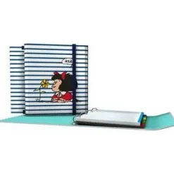 GRAFOPLAS CARPEPLUS 4 ANILLAS 25MM FORRADA MAFALDA 20 MARINE