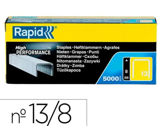 GRAPAS RAPID 13/8 MM GALVANIZADA CAJA DE 5000 UNIDADES