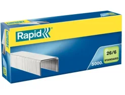 GRAPAS RAPID 26/6 STANDARD GALVANIZADA CAJA 5000 UNIDADES