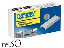 GRAPAS RAPID OMNIPRESS 30 GALVANIZADAS CAJA DE 1000 GRAPAS