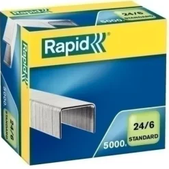 GRAPAS RAPID STANDARD 24/6 MM. GALVANIZADAS CAJA DE 5000