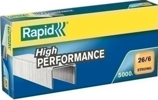 GRAPAS RAPID STRONG 26/6 MM. GALVANIZADAS CAJA DE 5000