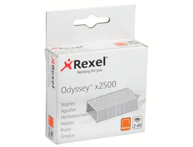 GRAPAS REXEL ODYSSEY GALVANIZADA CAJA DE 2500 UNIDADES