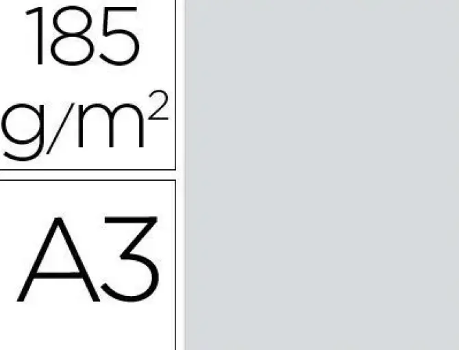 #GUARRO CASAS 50 HOJAS CARTULINA IRIS FORMATO A3 230 G. PLATA METALIZADA REF. 0005823