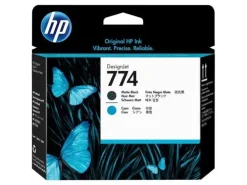 HP 774 CABEZAL DE IMPRESION ORIGINAL - NEGRO MATE, CYAN - P2W01A