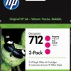 HP 712 MAGENTA PACK DE 3 CARTUCHOS DE TINTA ORIGINALES - 3ED78A