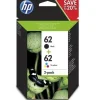 HP 62 NEGRO + COLOR PACK DE 2 CARTUCHOS DE TINTA ORIGINALES - N9J71AE