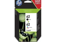 HP 62 NEGRO + COLOR PACK DE 2 CARTUCHOS DE TINTA ORIGINALES - N9J71AE