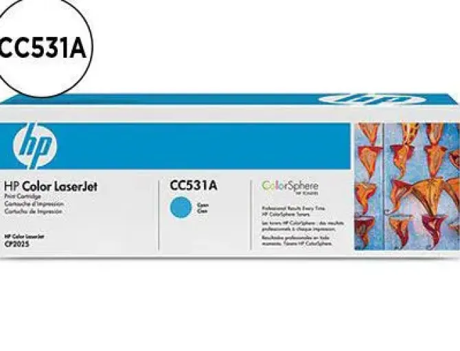 HP CC531A CYAN CARTUCHO DE TONER ORIGINAL - 304A