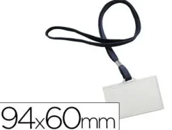 IDENTIFICADOR Q-CONNECT KF17112 CON CORDON PLANO AZUL Y APERTURA LATERAL 94X60 MM