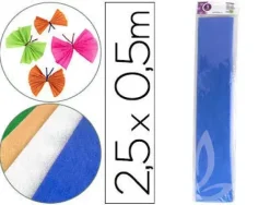 INETA ROLLO CREPE 1.5MX0.50CM METALIZADO AZUL 9843411-3 CS35750