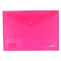 INGRAF SOBRE CON CIERRE DE BROCHE - POLIPROPILENO - TAMAÑO A4 - COLOR ROSA