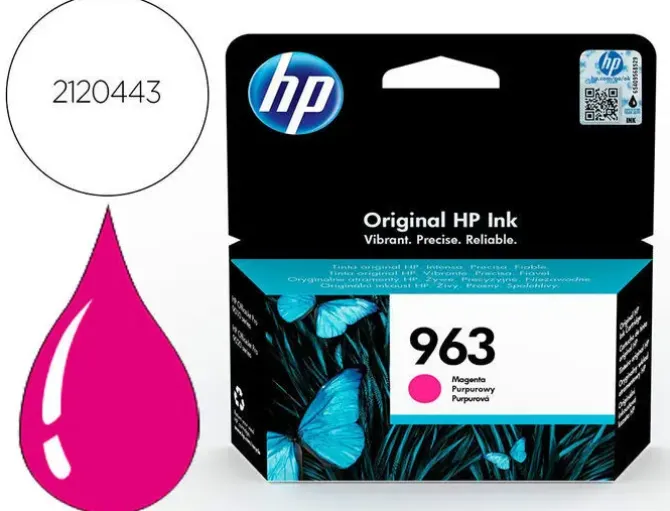INK-JET HP 963 OFFICEJET PRO 9010 / 9020 / 9022 / 9023 / 9025 MAGENTA 700 PAGINAS