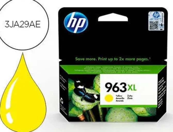 INK-JET HP 963 XL OFFICEJET PRO 9010 / 9020 / 9022 / 9023 / 9025 AMARILLO 1600 PAGINAS