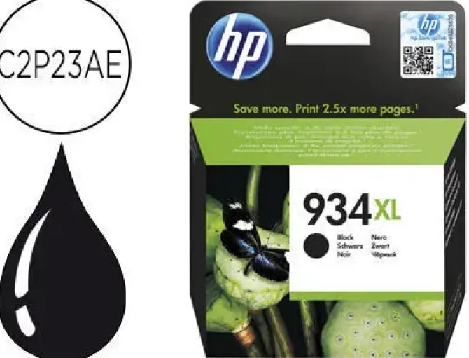 INK-JET HP 934XL OJP 6230 6830 NEGRO 1000 PAG