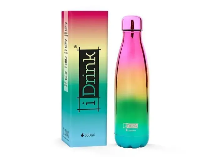 ITOTAL BOTELLA TERMICA MULTICOLOR 500ML ACERO INOXIDABLE ID0442