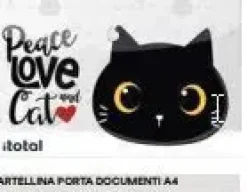ITOTAL SOBRE BOTON PEACE LOVE AND CAT XL2620