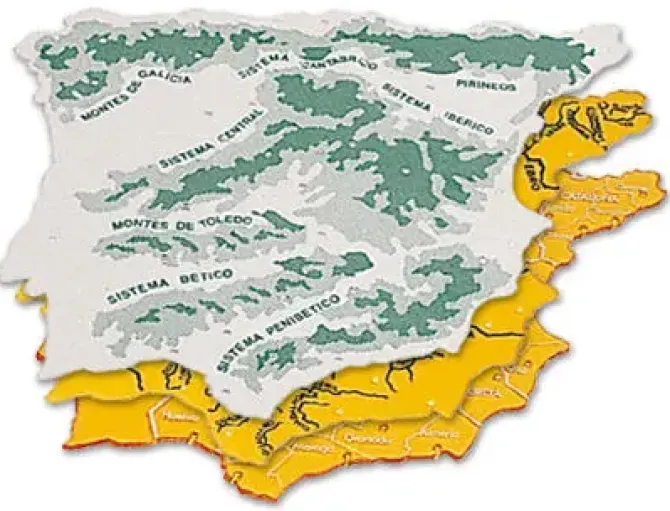 JUEGO DE 3 PLANTILLAS PLASTICO MAPA DE ESPAÑA 22X18 CS04915