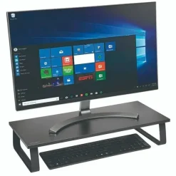 KENSINGTON ESSENTIAL SOPORTE MONITOR EXTRAANCHO - ADMITE DOS MONITORES - ESPACIO DE ALMACENAMIENTO - NEGRO