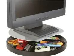 KENSINGTON SOPORTE GIRATORIO SMARTFIT - ORGANIZADOR GIRATORIO - ADMITE MONITORES DE HASTA 18,5 KG - ALTURA AJUSTABLE - GRIS
