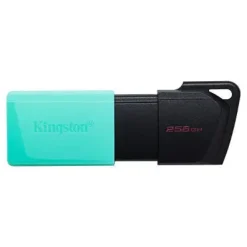 KINGSTON DATATRAVELER EXODIA M MEMORIA USB 256GB - USB 3.2 GEN 1 - CAPUCHON MOVIL - ENGANCHE PARA LLAVERO - COLOR NEGRO/TURQUESA (PENDRIVE)
