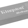 KINGSTON DATATRAVELER KYSON MEMORIA USB 64GB - 3.2 GEN 1 - 200 MB/S EN LECTURA - DISEÑO METALICO - COLOR PLATA (PENDRIVE)