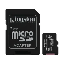 KINGSTON TARJETA MICRO SDXC 64GB CLASE 10 100MB/S CANVAS SELECT PLUS + ADAPTADOR SD