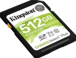KINGSTON TARJETA SDXC 512GB UHS-I CLASE 10 100MB/S CANVAS SELECT PLUS