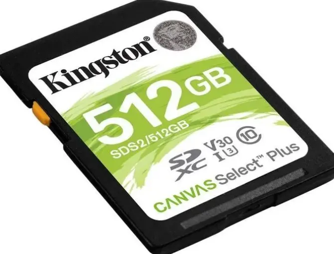 KINGSTON TARJETA SDXC 512GB UHS-I CLASE 10 100MB/S CANVAS SELECT PLUS