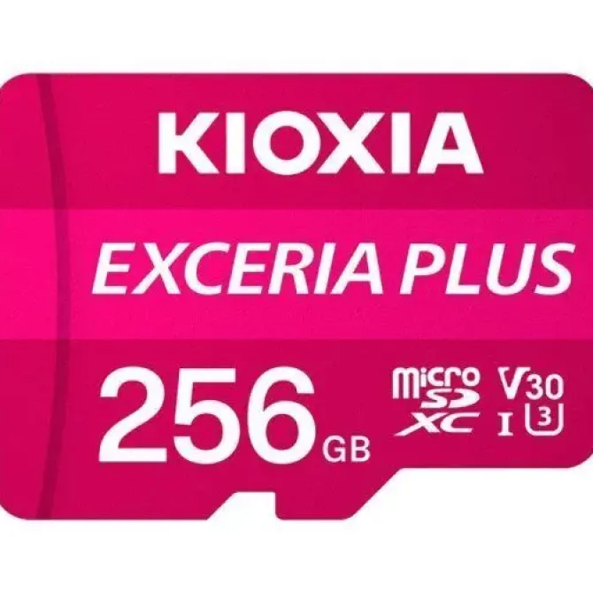 KIOXIA EXCERIA PLUS TARJETA MICRO SDXC 256GB UHS-I U3 V30 A1 CLASE 10 CON ADAPTADOR