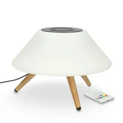 KSIX CARGADOR INALAMBRICO LAMPARA 10W OMNI CON ALTAVOZ BLUETOOTH - COLOR BLANCO