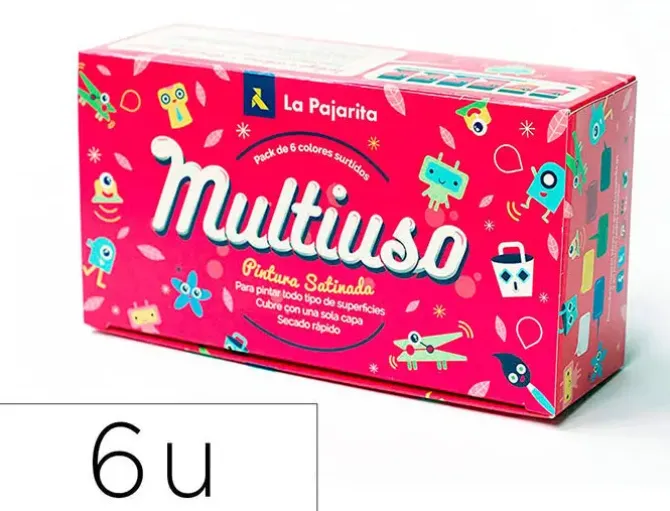 LA PAJARITA PINTURA ACRILICA 35ML SURTIDA 6 BOTES 119097 MAK649713