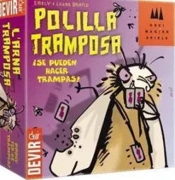 LA POLILLA TRAMPOSA JUEGO DE CARTAS - TEMATICA INSECTOS/HUMOR - DE 3 A 5 JUGADORES - A PARTIR DE 7 AÑOS - DURACION 30MIN. APROX.