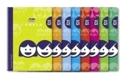 LAMELA CUADERNO TAPA BLANDA CUARTO 4º 80 HOJAS 2,5MM CUADROVIA COLORES SURTIDOS